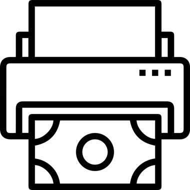 Bilgisayar yazıcı simgesi vektör görüntüsü