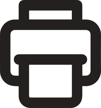 Bilgisayar yazıcı simgesi vektör görüntüsü