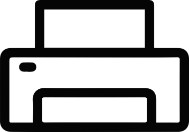 Bilgisayar yazıcı simgesi vektör görüntüsü