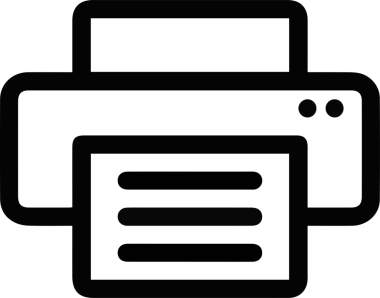 Bilgisayar yazıcı simgesi vektör görüntüsü