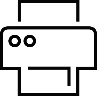 Bilgisayar yazıcı simgesi vektör görüntüsü