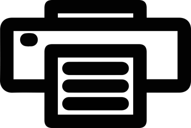 Bilgisayar yazıcı simgesi vektör görüntüsü