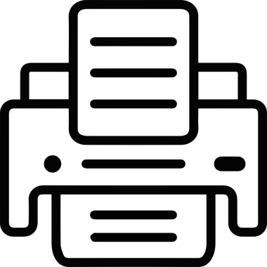 Bilgisayar yazıcı simgesi vektör görüntüsü