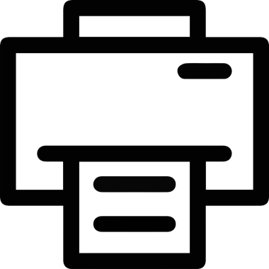 Bilgisayar yazıcı simgesi vektör görüntüsü