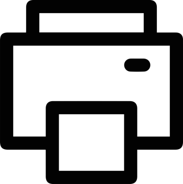 Bilgisayar yazıcı simgesi vektör görüntüsü