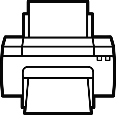 Bilgisayar yazıcı simgesi vektör görüntüsü