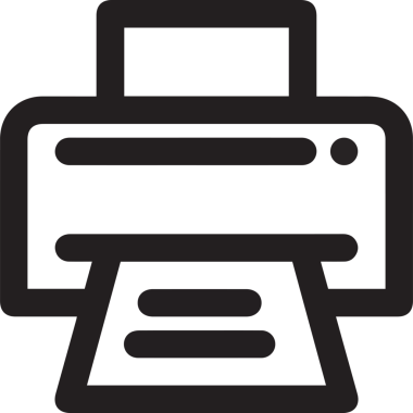 Bilgisayar yazıcı simgesi vektör görüntüsü