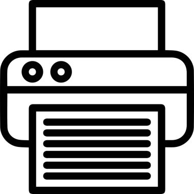 Bilgisayar yazıcı simgesi vektör görüntüsü