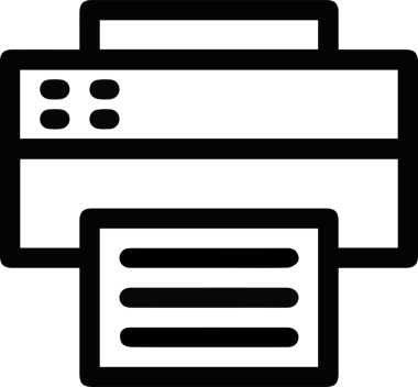 Bilgisayar yazıcı simgesi vektör görüntüsü