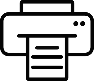 Bilgisayar yazıcı simgesi vektör görüntüsü