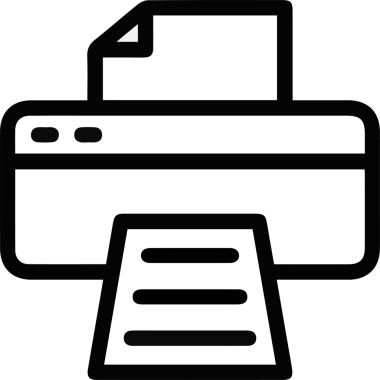 Bilgisayar yazıcı simgesi vektör görüntüsü