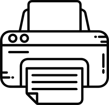 Bilgisayar yazıcı simgesi vektör görüntüsü
