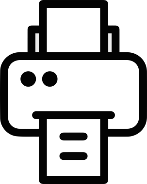 Bilgisayar yazıcı simgesi vektör görüntüsü