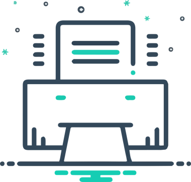 Bilgisayar yazıcı simgesi vektör görüntüsü