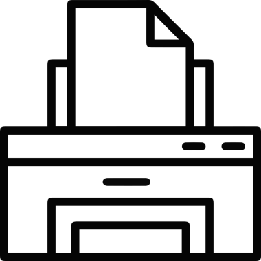 Bilgisayar yazıcı simgesi vektör görüntüsü