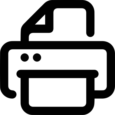 Bilgisayar yazıcı simgesi vektör görüntüsü