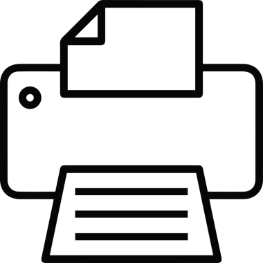 Bilgisayar yazıcı simgesi vektör görüntüsü