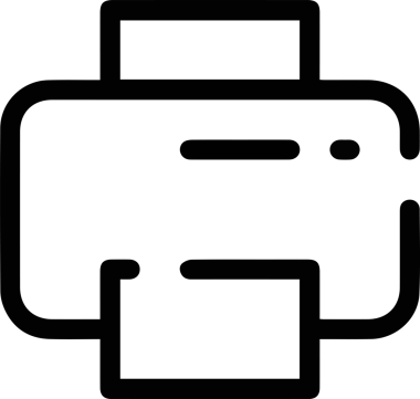 Bilgisayar yazıcı simgesi vektör görüntüsü