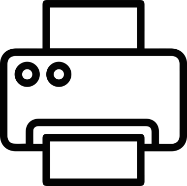 Bilgisayar yazıcı simgesi vektör görüntüsü