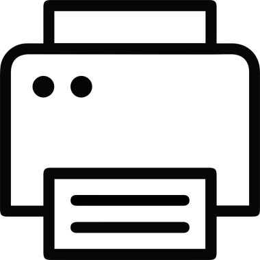 Bilgisayar yazıcı simgesi vektör görüntüsü