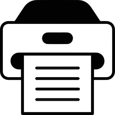 Bilgisayar yazıcı simgesi vektör görüntüsü