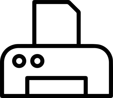 Bilgisayar yazıcı simgesi vektör görüntüsü