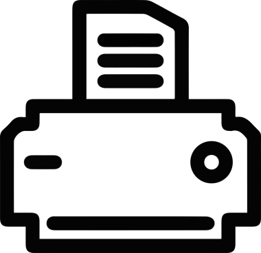 Bilgisayar yazıcı simgesi vektör görüntüsü