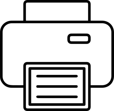 Bilgisayar yazıcı simgesi vektör görüntüsü