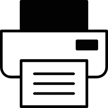 Bilgisayar yazıcı simgesi vektör görüntüsü