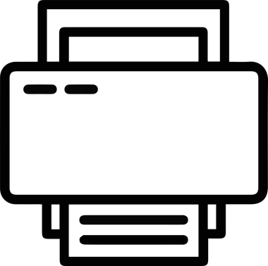 Bilgisayar yazıcı simgesi vektör görüntüsü