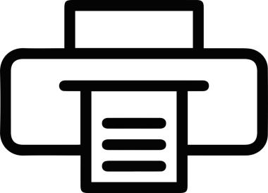 Bilgisayar yazıcı simgesi vektör görüntüsü