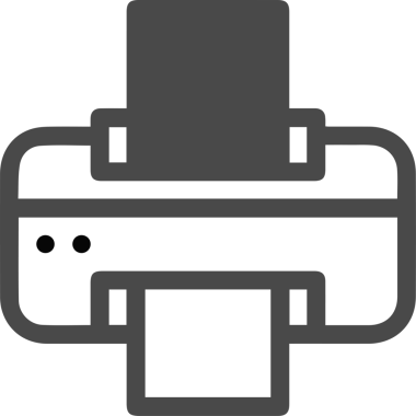 Bilgisayar yazıcı simgesi vektör görüntüsü