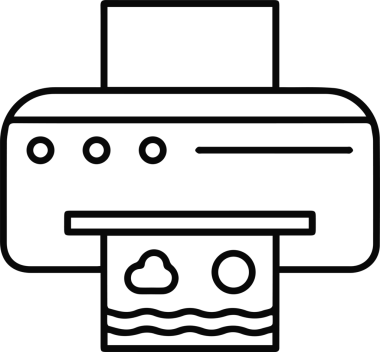 Bilgisayar yazıcı simgesi vektör görüntüsü