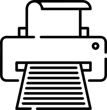 Bilgisayar yazıcı simgesi vektör görüntüsü