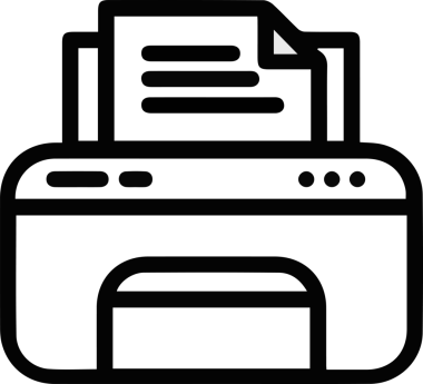 Bilgisayar yazıcı simgesi vektör görüntüsü