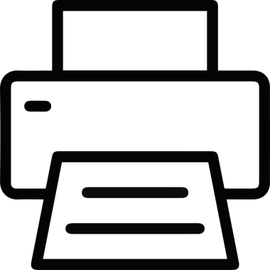 Bilgisayar yazıcı simgesi vektör görüntüsü