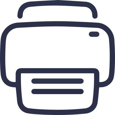 Bilgisayar yazıcı simgesi vektör görüntüsü