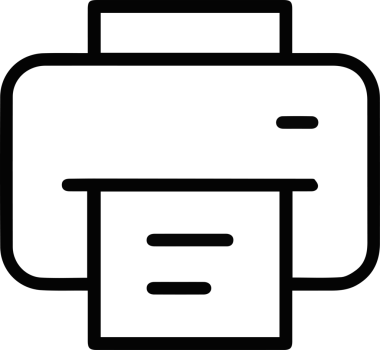 Bilgisayar yazıcı simgesi vektör görüntüsü