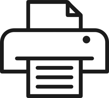 Bilgisayar yazıcı simgesi vektör görüntüsü