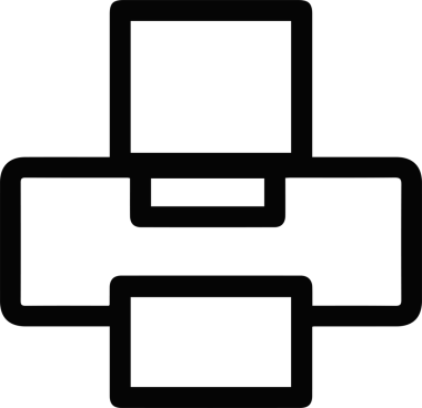 Bilgisayar yazıcı simgesi vektör görüntüsü