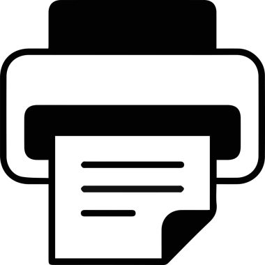 Bilgisayar yazıcı simgesi vektör görüntüsü