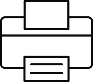 Bilgisayar yazıcı simgesi vektör görüntüsü