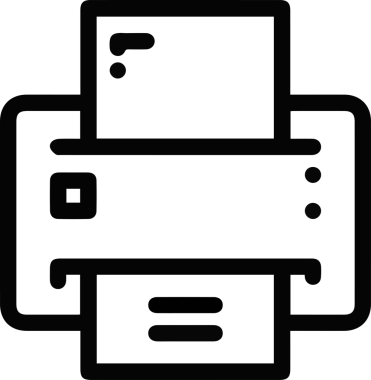 Bilgisayar yazıcı simgesi vektör görüntüsü