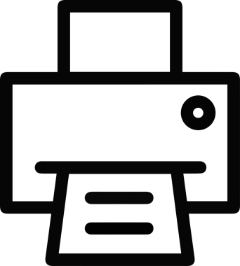 Bilgisayar yazıcı simgesi vektör görüntüsü