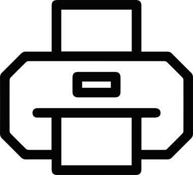 Bilgisayar yazıcı simgesi vektör görüntüsü