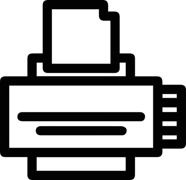 Bilgisayar yazıcı simgesi vektör görüntüsü