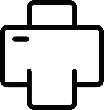 Bilgisayar yazıcı simgesi vektör görüntüsü