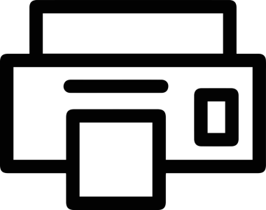 Bilgisayar yazıcı simgesi vektör görüntüsü