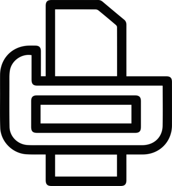 Bilgisayar yazıcı simgesi vektör görüntüsü