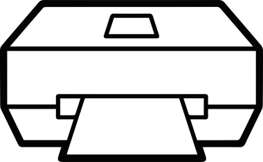 Bilgisayar yazıcı simgesi vektör görüntüsü